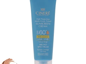 ضد آفتاب مات رنگی پوست چرب +SPF60 بژ روشن سینره